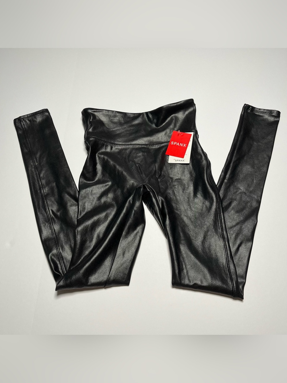 NWT SPANX By Sara Blakely Faux Leather Leggings - Black- XS